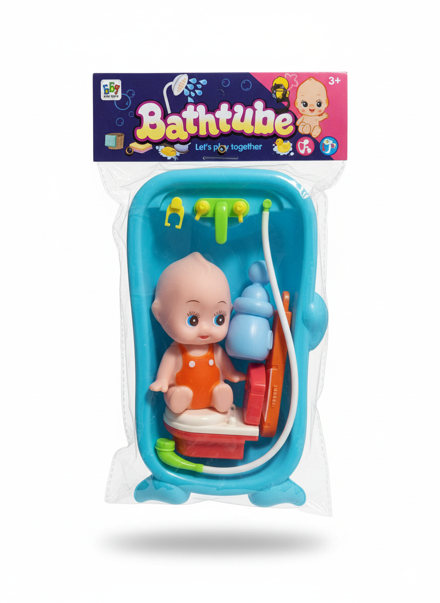 Ensemble bain bébé avec baignoire – Bath toy – RB-423