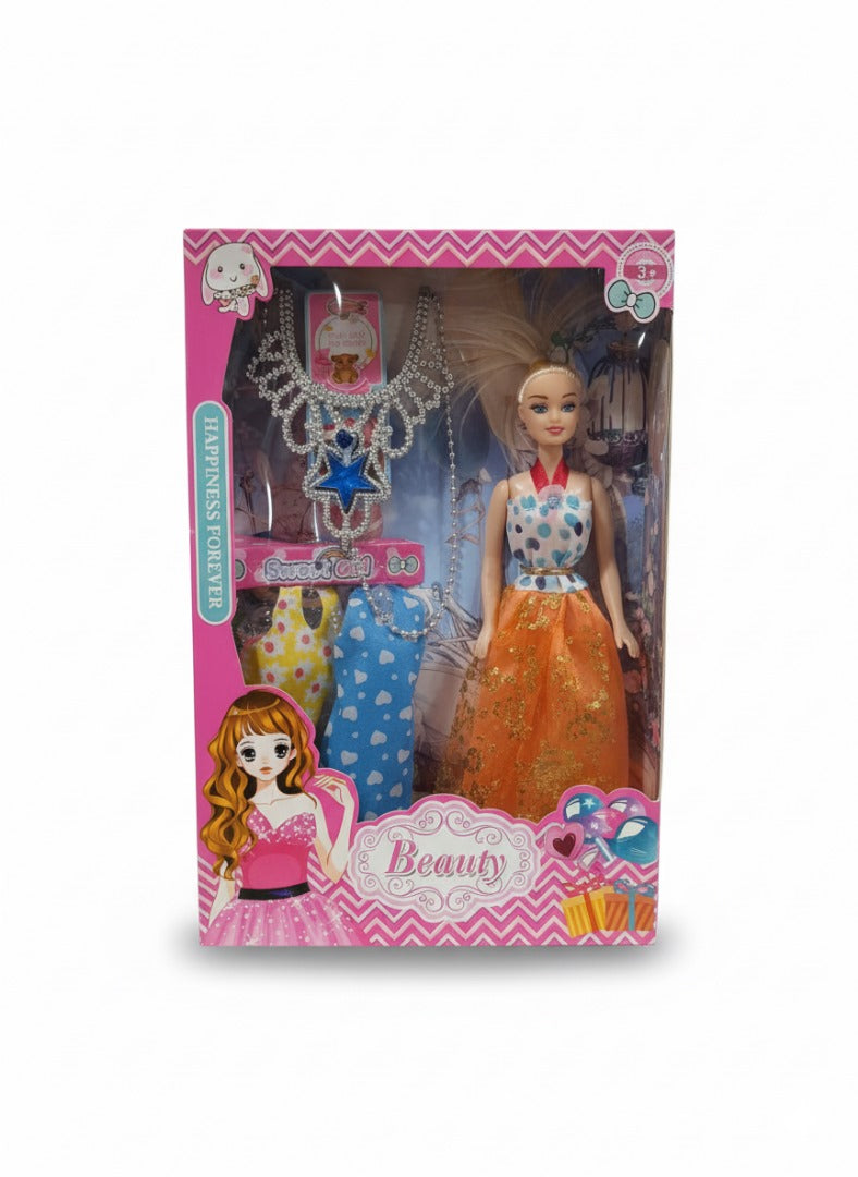 Poupée fashion avec tenues et accessoires – RB-079