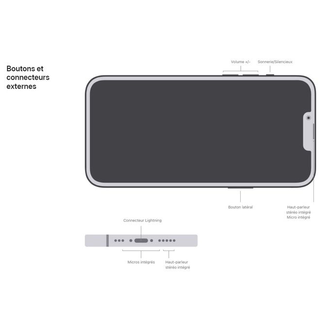 Apple, iPhone 14, 128GB, Lumière Stellaire , 6,1", A15, iOS, 6Gb RAM, Mode Action & SOS, "Neuf"