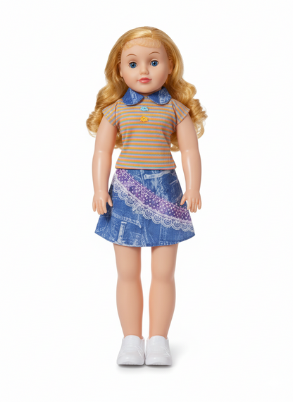 Grande poupée fille 70 cm avec tenue décontractée – AK-284