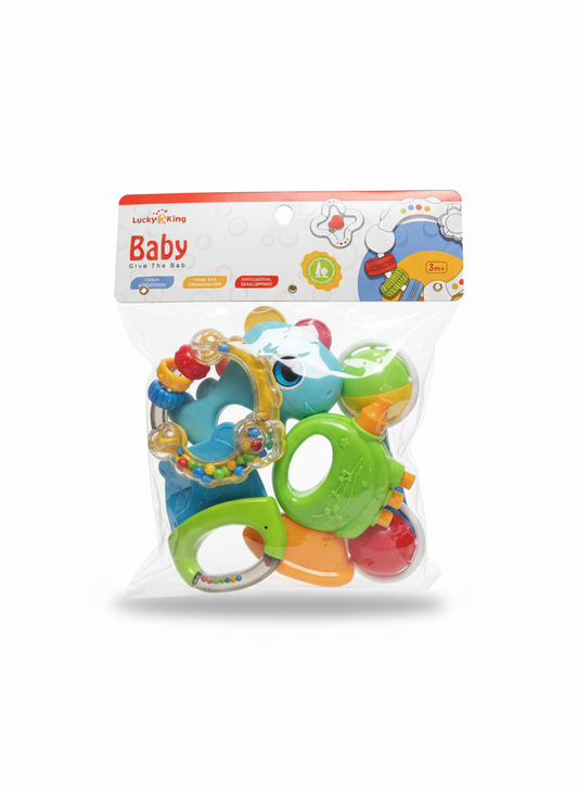 Ensemble jouets d’éveil bébé avec hochets – Lucky King – AK-196