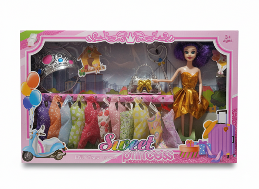 Ensemble poupée princesse avec tenues – Sweet Princess – JD-086