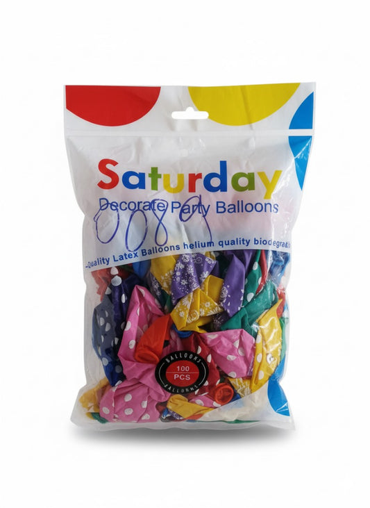 Ballons de décoration multicolores pour fetes -100 pcs - (Gonflants) - AK-0089