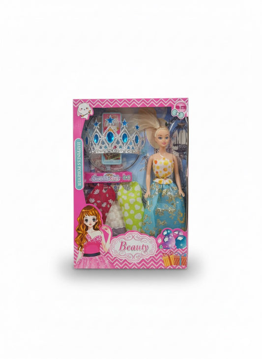 Poupée princesse avec couronne et robe élégante – RB-684