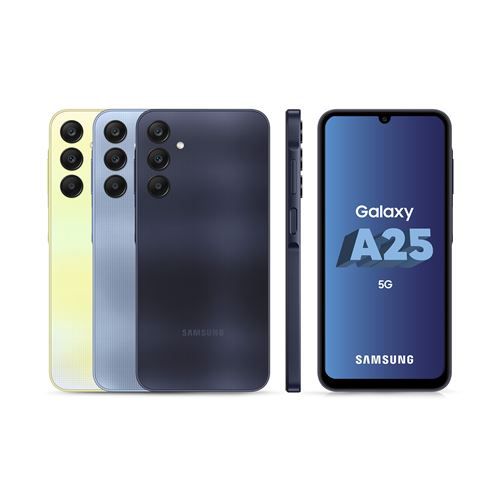 Samsung Galaxy A25, 6,6",Bleu Nuit, Double nano SIM, 128 Go, 8 GB RAM, 5G "Neuf"