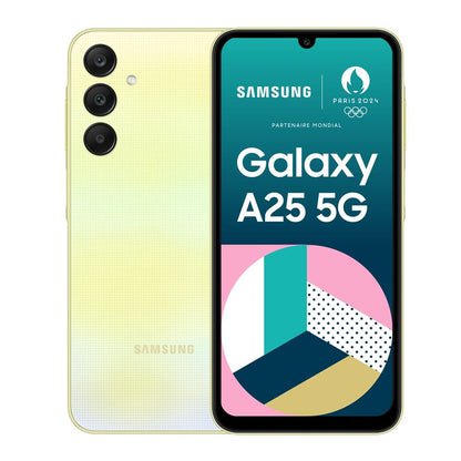 Samsung Galaxy A25, 6,6",Lime , Double nano SIM, 256  Go, 8 GB RAM, 5G "Neuf"