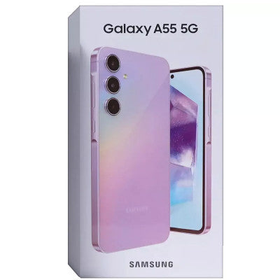 Samsung Galaxy A55, 6,7",Lilas (Violet), Double nano SIM, 256 Go, 8 GB RAM, 5G "Neuf"